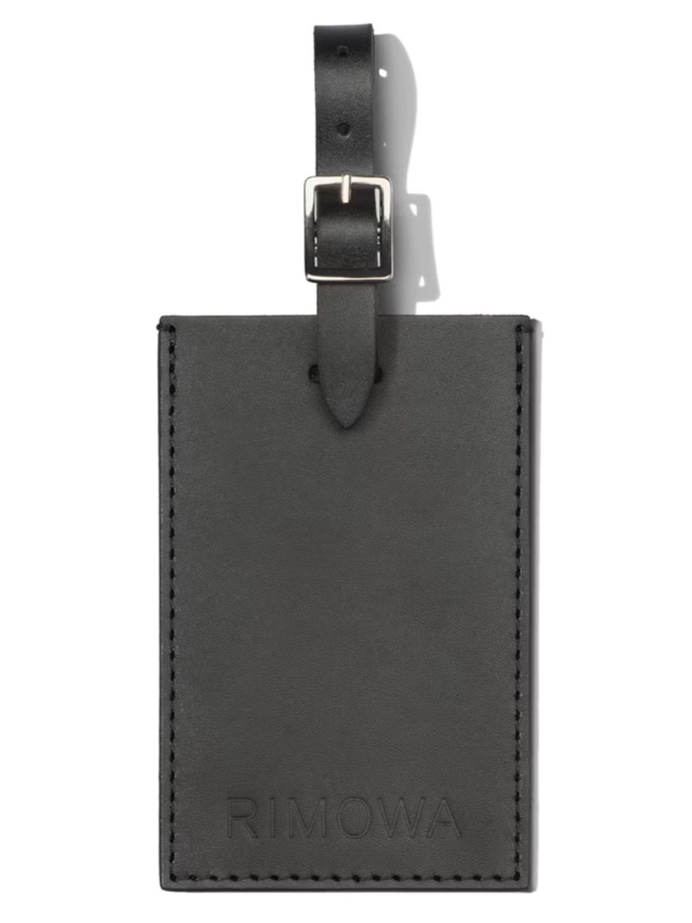 RIMOWA Black Leather Logo Luggage Tag Set W/ Sticker & Manual